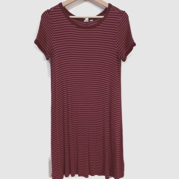 GAP Dresses & Skirts - GAP dress short sleeve horizontal stripe - Pink & Purple